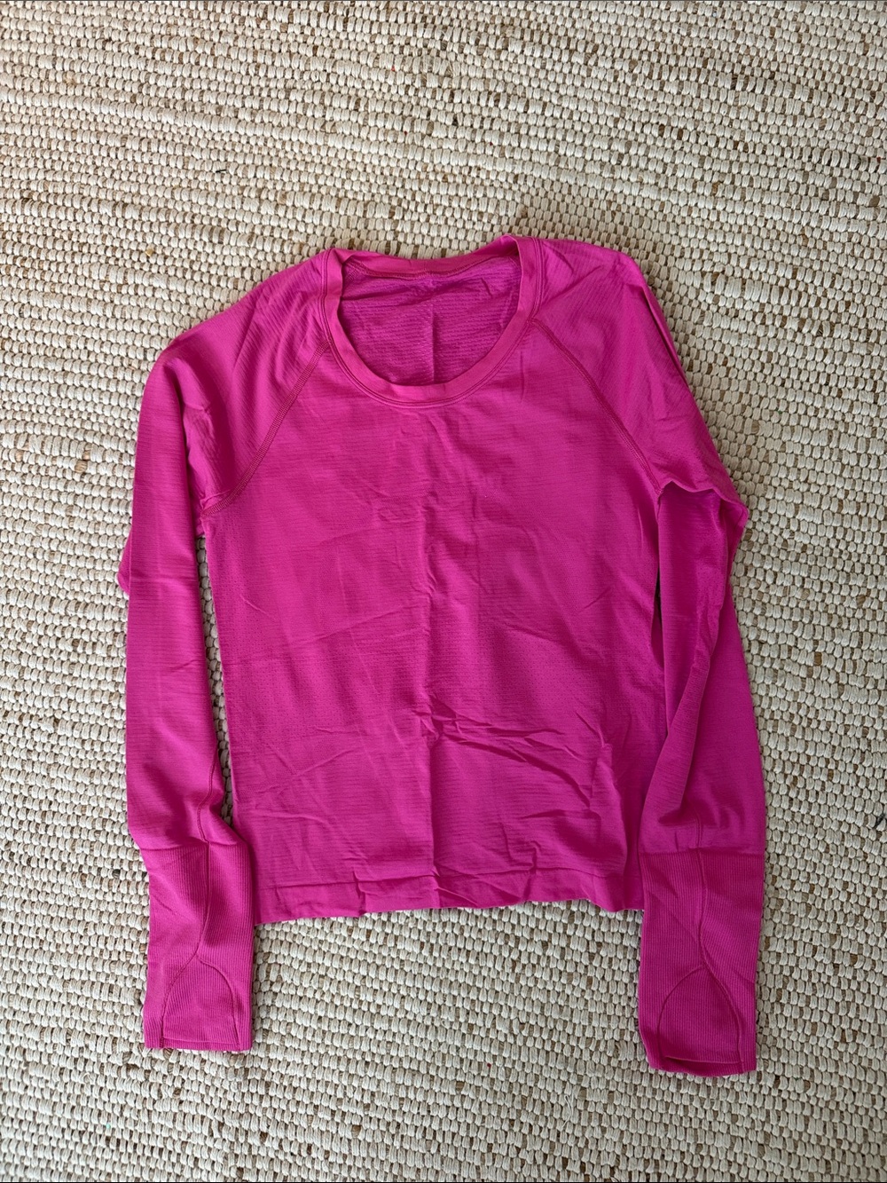 lululemon athletica Long Sleeve Crew Top - Hot Pink